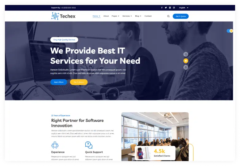 Technology Services HTML Template - Techex