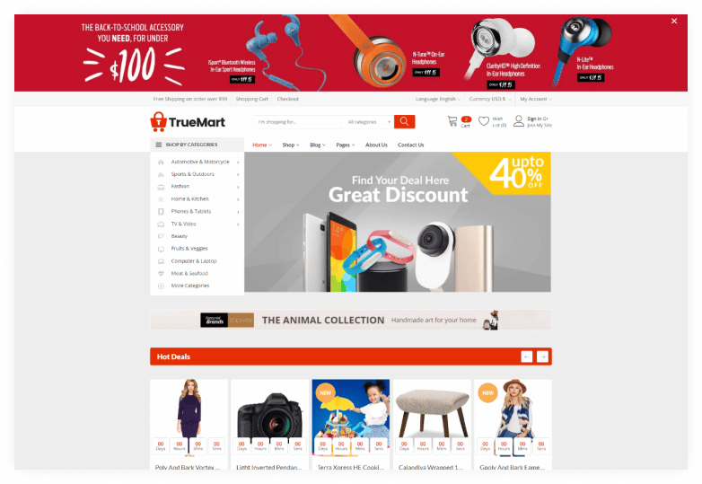 Truemart - Fashion Electronics Store HTML Template