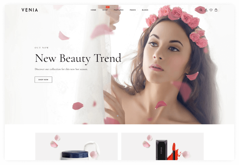 Venia - Beauty & Cosmetics Shop Responsive Shopify theme