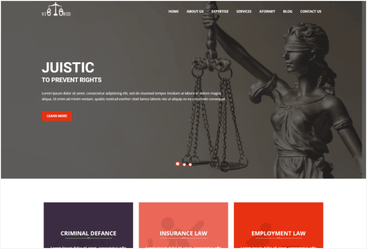Victorid - Attorney & Lawyer HTML5 Template