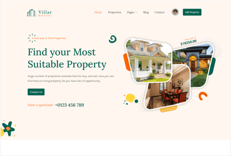 Villar - Real Estate Website Webflow Template