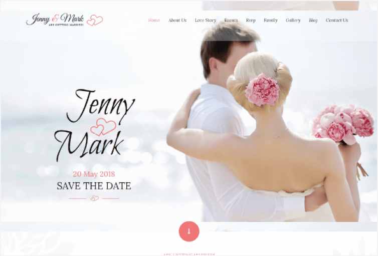 Wedding Invitation – Couple Event and Celebration HTML Template