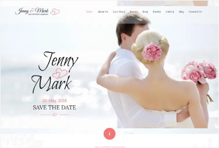 Wedding Invitation – Couple Event and Celebration HTML Template