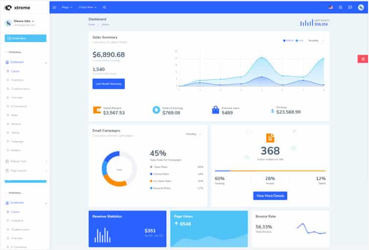 Xtreme Admin Powerful Bootstrap 5 Dashboard Template