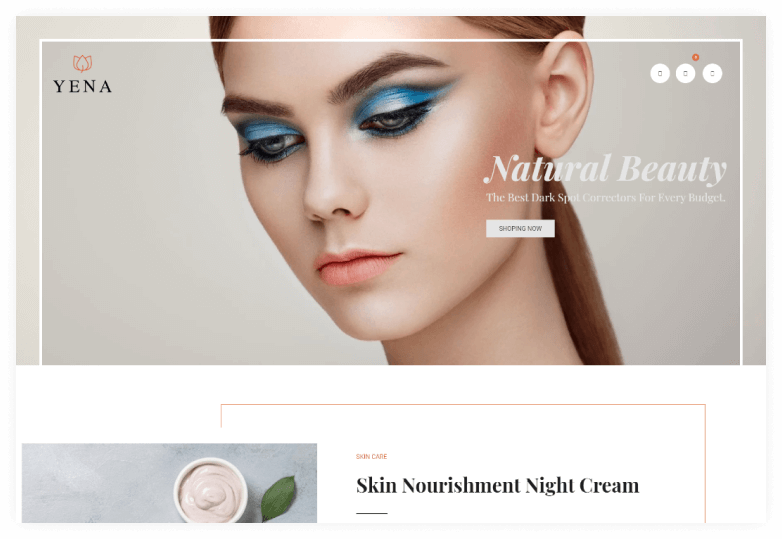  Yena – Beauty & Cosmetic Shopify theme