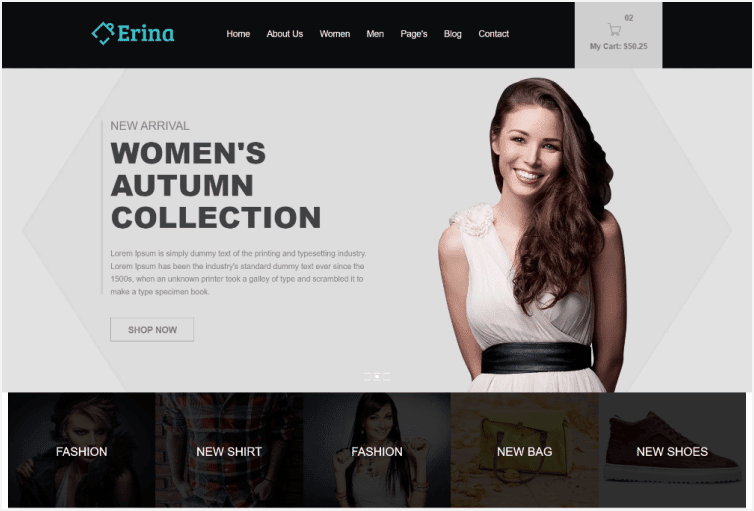 Erina - eCommerce Responsive Bootstrap Template