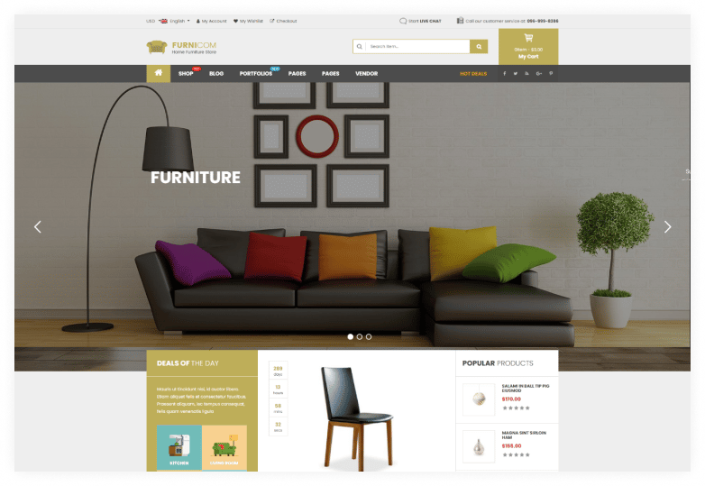  Furnicom – Fastest Furniture Store WooCommerce WordPress Theme 