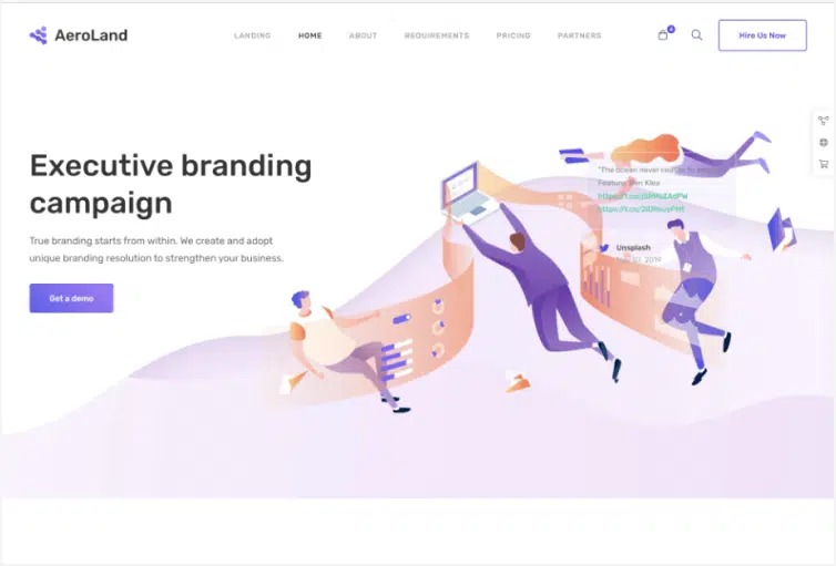 Aeroland – App Landing HTML Template 