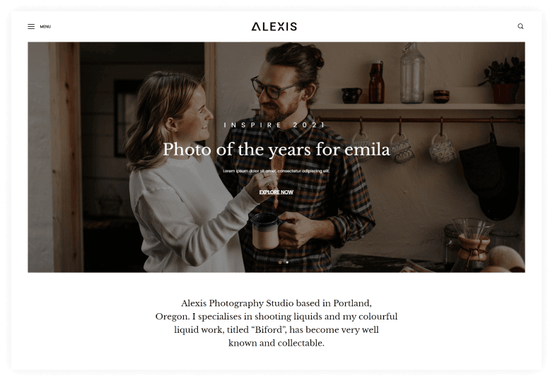 alexis photography responsive bootstrap 5 template