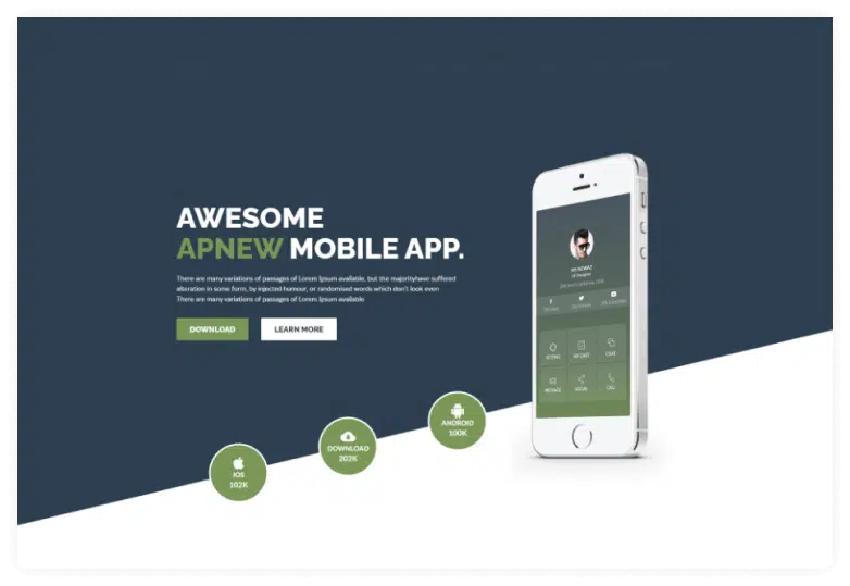 Apnew – App Landing Page HTML5 Template