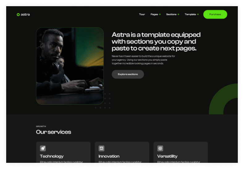 Astra - Agency Webflow Template