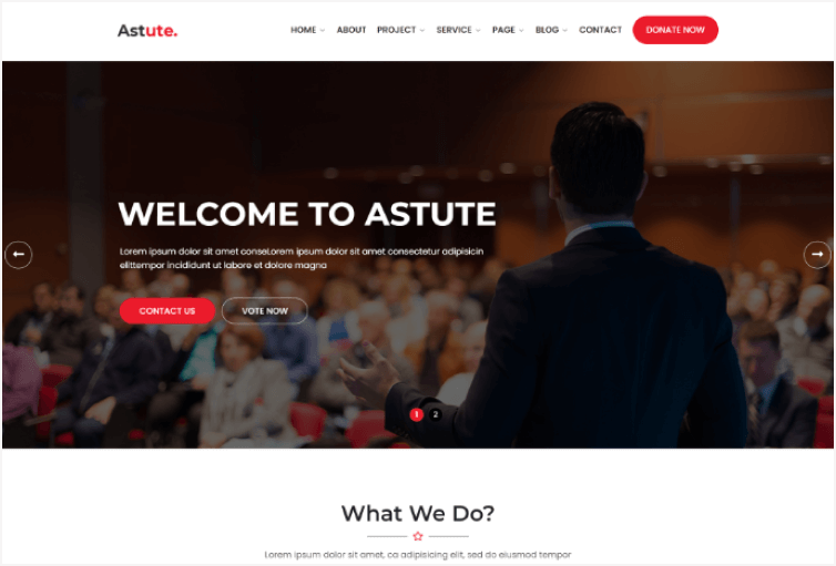 Astute – Political Responsive WP theme