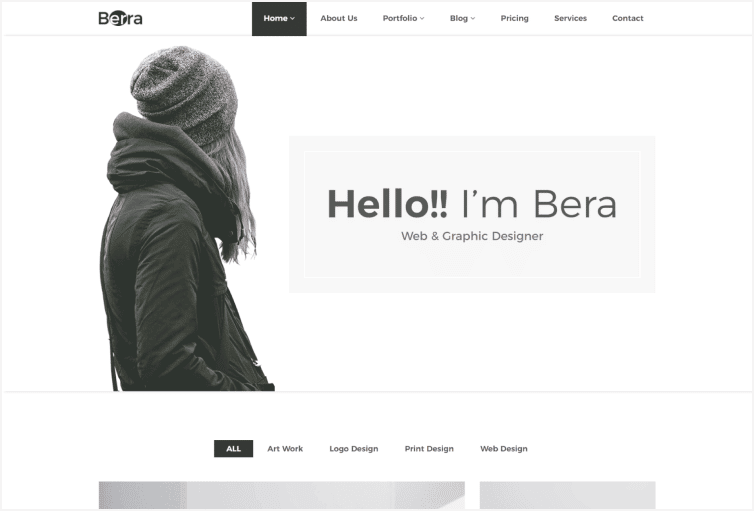Berra – Minimal Personal Portfolio HTML Template
