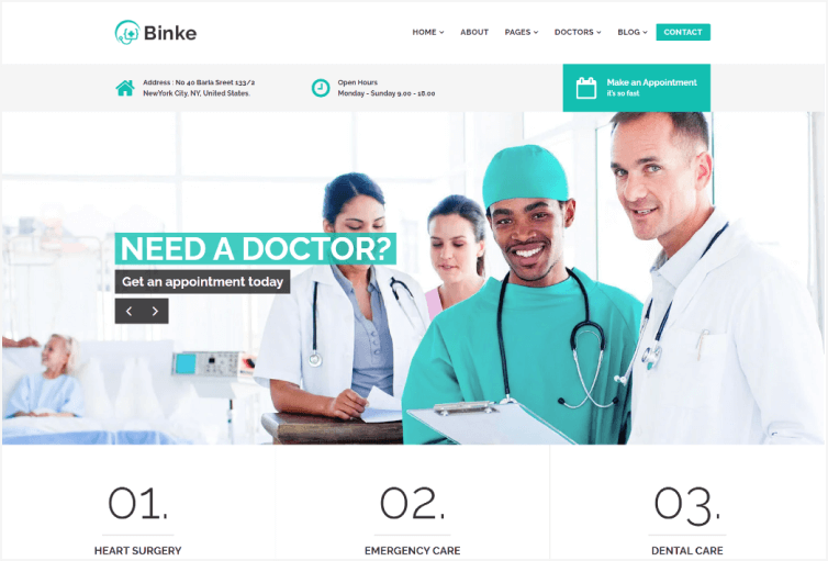 Binke Health & Medical Bootstrap 5 Template