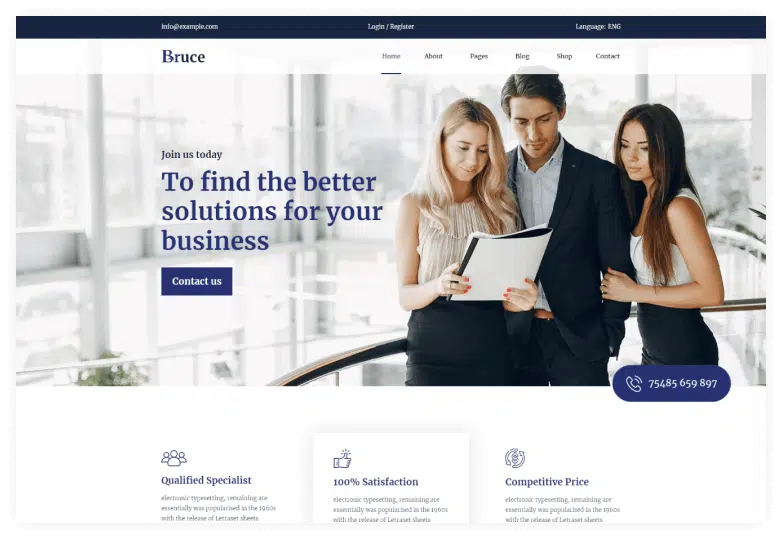 Bruce – Creative Multipurpose HTML Template