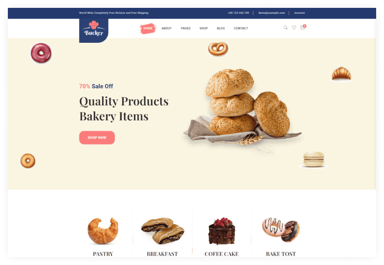 Bucker – Bakery Shop HTML Template 