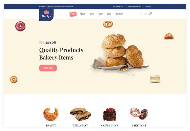 Bucker – Bakery Shop HTML Template 