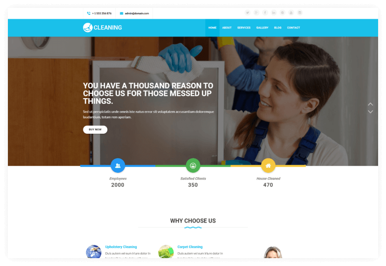 Cleaning service Company WordPress Theme