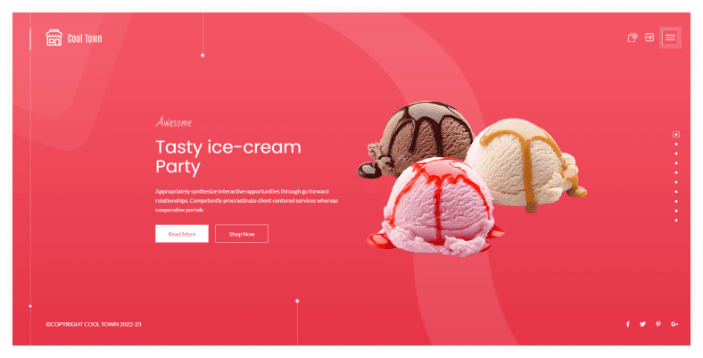 Cool Town | Ice Cream Bakery HTML5 Template