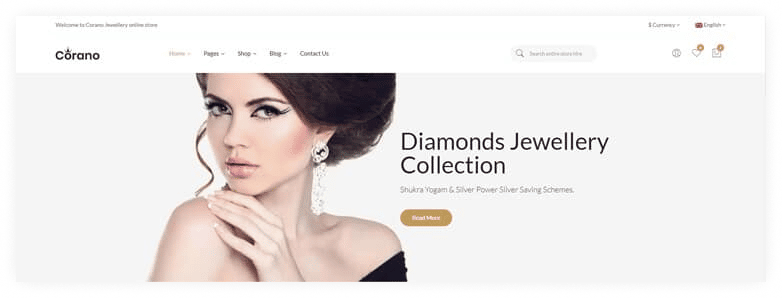 Corano - Jewelry Store Website Template