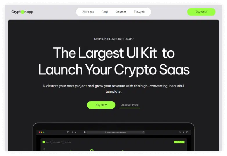Cryptonapp - SaaS Website Template