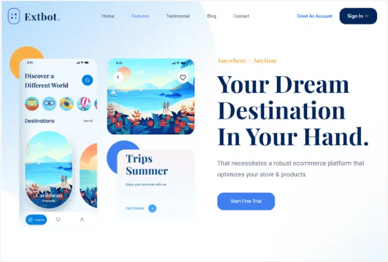 Extbot – App Landing Bootstrap 5 Template
