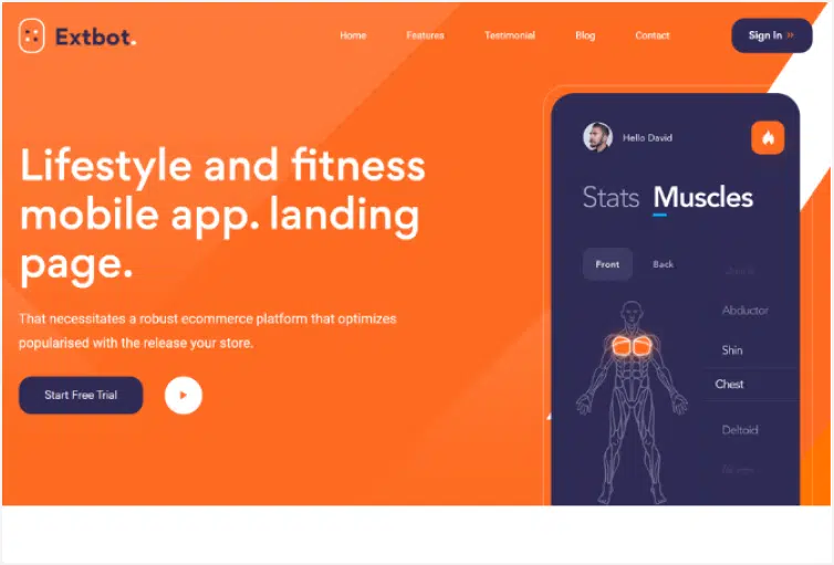 Extbot – Vue JS App Landing Page Template Fully Responsive 