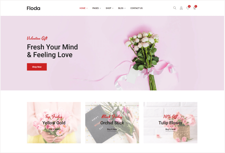 Floda – Flower eCommerce Bootstrap 4 Template