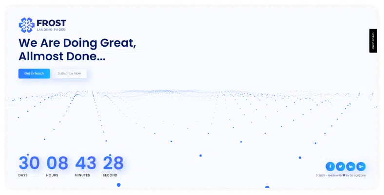Frost - Coming Soon, Under Construction React Template