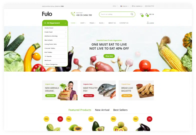 Fulo - Grocery Store Website Template