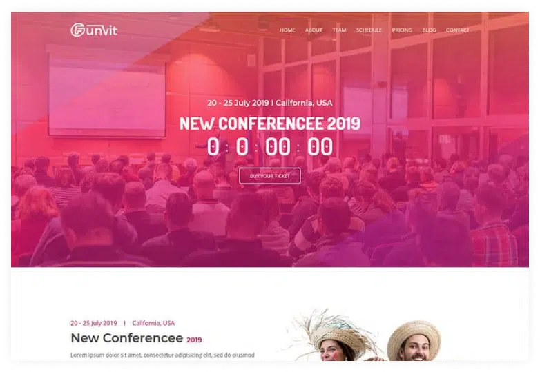 Funvit Event Landing Page Template