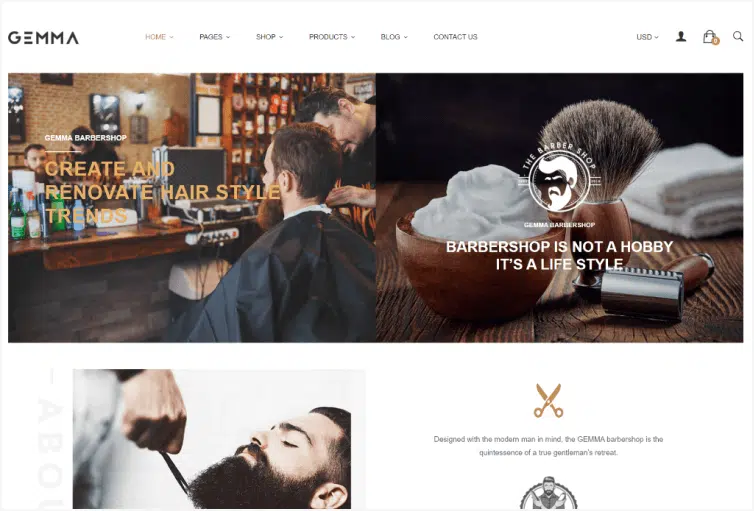 Gemma – Fashion & Barber Shop Shopify Theme