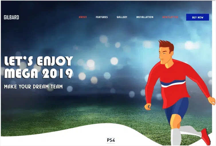 Gilbard - Gaming Bootstrap 4 Template