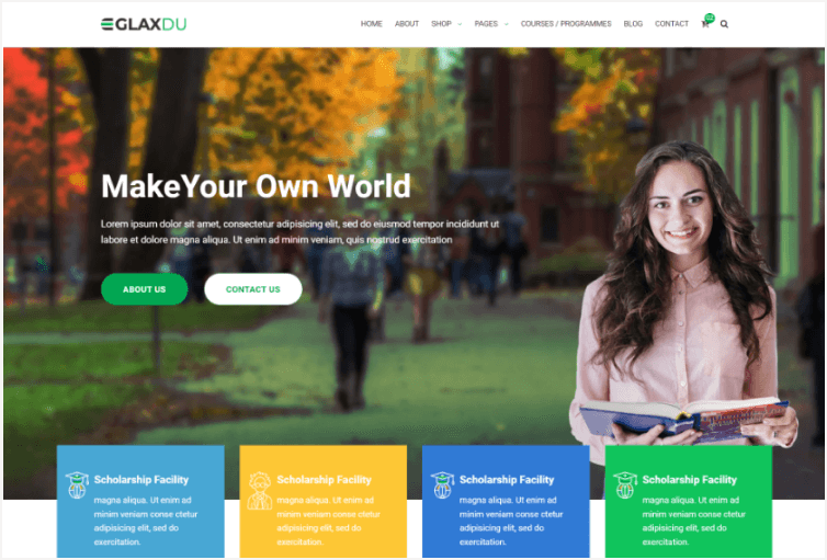 Glaxdu - Education HTML Template