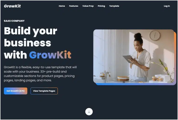 GrowKit - Landing page Webflow Template