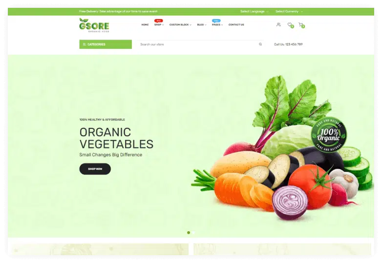 Gsore - Grocery and Organic Food Shop HTML Template