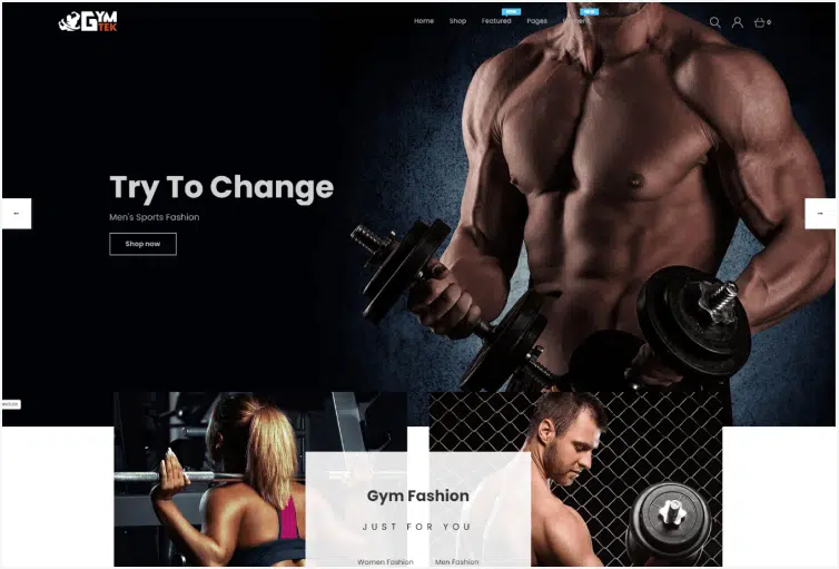 Gymtek - Sports Clothing & Fitness Equipment Shopify Theme