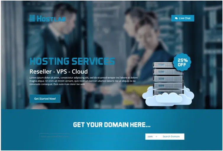 Hostlab- Hosting Landing Page Template