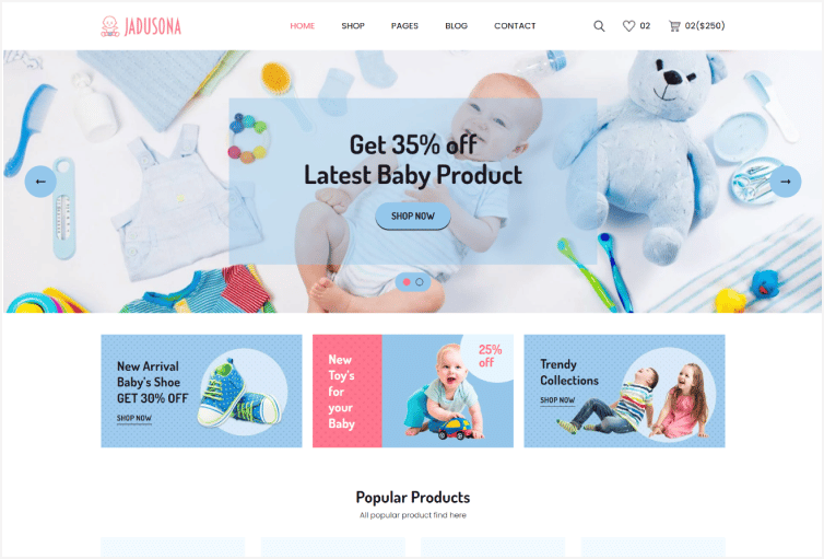 Jadusona - Baby Shop HTML Template