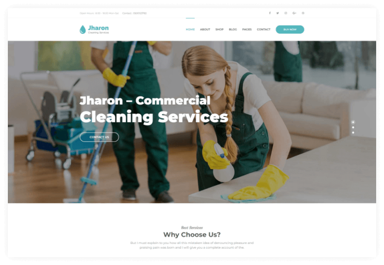 Jharon – Cleaning Service WordPress Theme