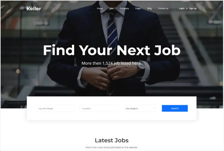 Keller - Job Board HTML Bootstrap 4.4.1 Template