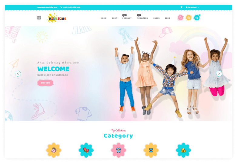 Kids zone - Baby Fashion & Toys Store Shopify Theme