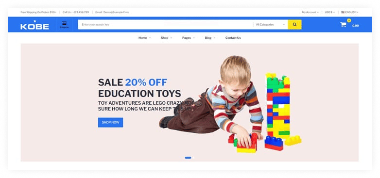 Kobe – Kids Toys Electronics Store HTML Template