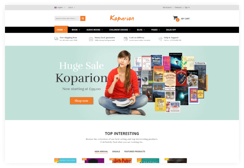 Koparion - Book Shop Shopify Theme