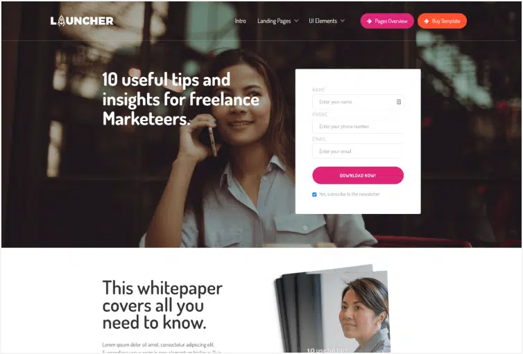 Launcher - Landing page Webflow Template
