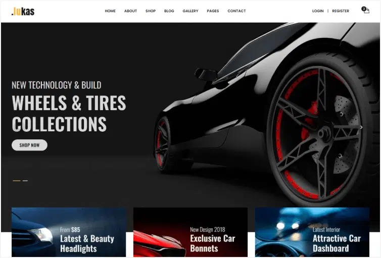 Lukas - Car Parts Store eCommerce HTML Template