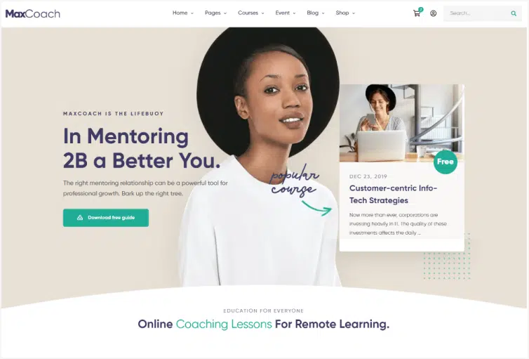 Maxcoach - Education HTML Template using Bootstrap 5
