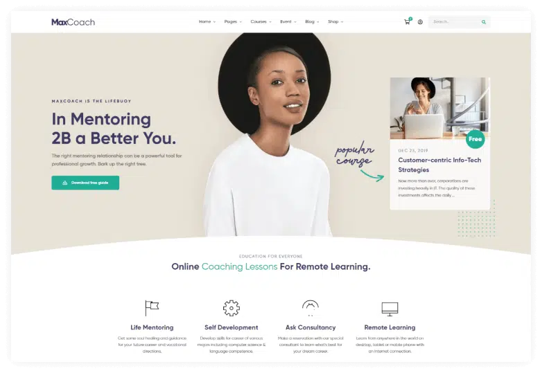 Education HTML Template using Bootstrap 5 - MaxCoach (Life Coach)