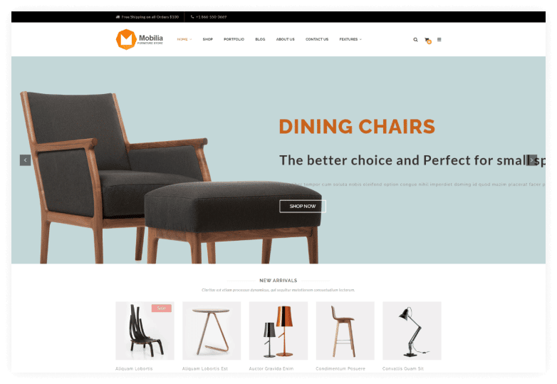 Mobilia – Furniture WooCommerce WordPress Theme