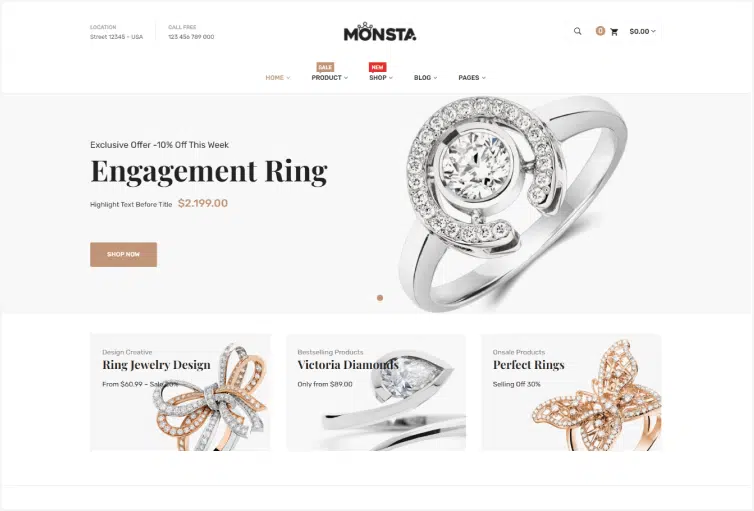 Monsta - Jewelry Shopify Theme